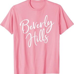 🆕🌿🩷Q2: Baby Pink Beverly Hills Short Sleeve Tee SMALL
